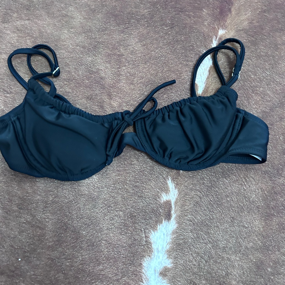 black bathing suit top